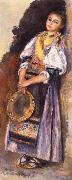 Italian woman witb Iambourine Pierre Auguste Renoir